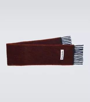 Шарф из альпаки, шерсти и мохера Acne Studios, фиолетовый
