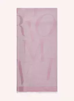 Шарф из блестящей пряжи Emporio Armani, розовый