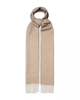 Шарф из цельного кашемира Eton, коричневый/бежевый