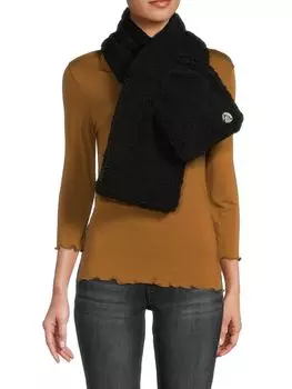 Шарф из искусственной овчины Karl Lagerfeld Paris, черный