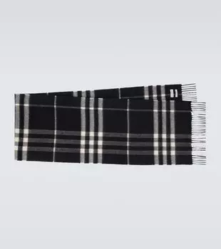Шарф из кашемира Check Burberry, Black/Calico Ip Chk