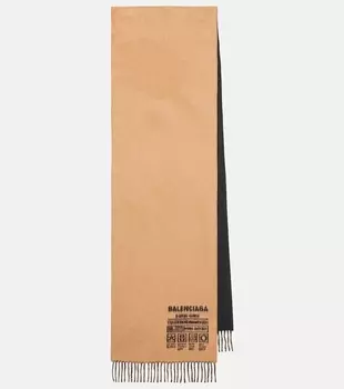 Шарф из кашемира и шерсти Garde-Robe Balenciaga, бежевый