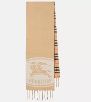 Шарф из кашемира реверсивный Burberry, песочный