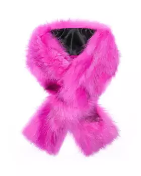 Шарф из меха лисы цвета фуксии в стиле пэчворк Maximilian, фуксия