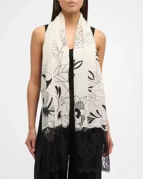 Шарф из мериносовой шерсти Bloom Season Janavi, цвет Ivory