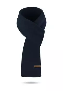 Шарф из мериносовой шерсти гладкий Yuma normani, темно-синий