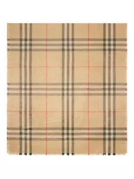 Шарф из металлизированной шерсти Burberry, нейтральный