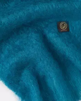 Шарф из мохера и шерсти Mantas Ezcaray, бирюзовый