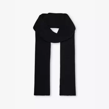 Шарф из натуральной шерсти в рубчик Rick Owens, черный