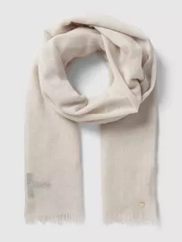 Шарф из натуральной смесовой шерсти с добавлением кашемира Marc Cain, светло-серый