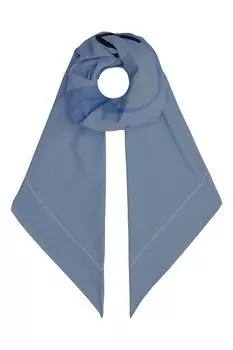 Шарф из органического хлопка с логотипом Calvin Klein Jeans, синий