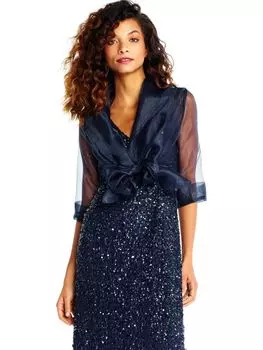 Шарф из органзы с запахом Adrianna Papell, полночь