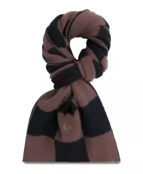 Шарф из овечьей шерсти в клетку Fred Perry, коричневый