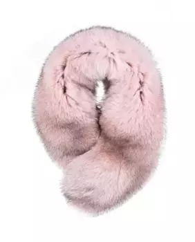 Шарф из розового меха лисы De la Roca, розовый