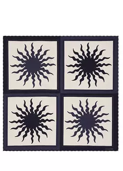 Шарф из шелкового твила 90Х90 см. Imannoor, синий