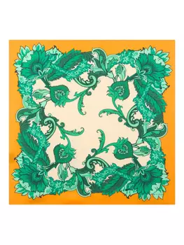 Шарф из шелкового твила ETRO, оранжевый