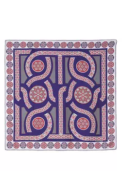 Шарф из шелкового твила Labyrinth 90х90 Imannoor, фиолетовый