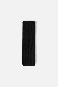 Шарф из шерсти и кашемира ZARA, черный