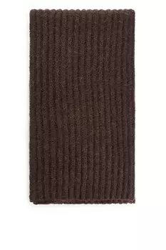 Шарф из шерсти и шерсти альпаки Arket, коричневый