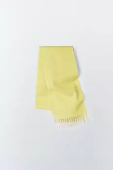 Шарф из шерсти ZARA, лайм