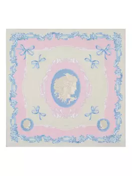 Шарф из шёлка твила Versace, синий