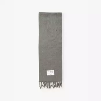 Шарф из смеси альпаки с фирменной нашивкой 1996 года Acne Studios, серый