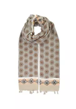 Шарф из смеси хлопка и вискозы HARPA, цвет Beige Brown One Size