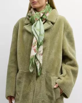 Шарф из смеси кашемира Liguria Rani Arabella, цвет Green