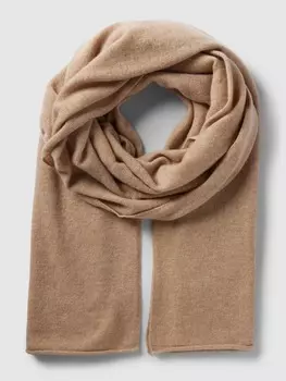 Шарф из смеси шерсти и кашемира широкой формы McNeal, песочный