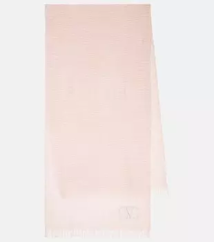 Шарф из смесового кашемира и шелка VLogo Valentino, розовый
