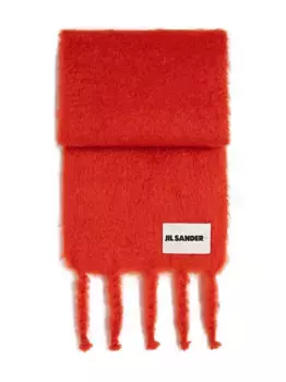 Шарф из смесового мохера JIL SANDER+, красный