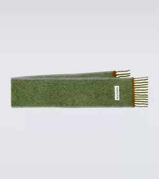 Шарф из смесовой шерсти Acne Studios, зеленый