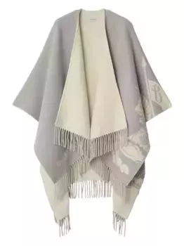 Шарф из смесовой шерсти BURBERRY, серый