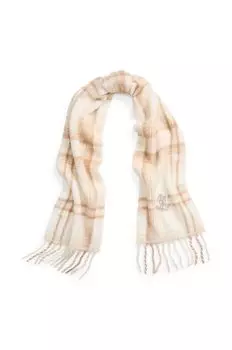 Шарф из смесовой шерсти Lauren Ralph Lauren, бежевый