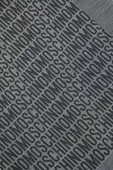 Шарф из смесовой шерсти Moschino, черный