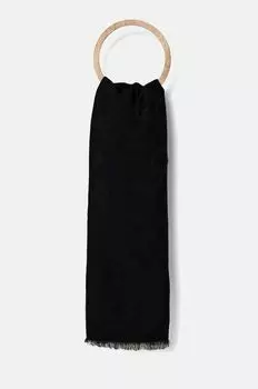 Шарф из смесовой шерсти Pinko, черный
