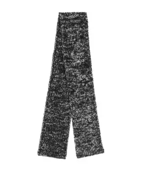 Шарф из смесовой шерсти с узором Marled Dries Van Noten, черный
