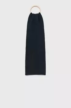 Шарф из смесовой шерсти Superdry, темно-синий