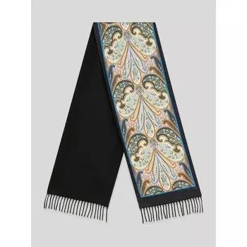 ШАРФ ИЗ ТКАНЕЙ И САРЖИ ETRO, черный