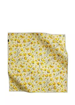 Шарф из твила с двойным принтом Poanes, желтый