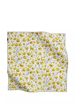Шарф из твила с двойным принтом Poanes, желтый