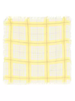 Шарф из твила с принтом Эрика Бомпара Eric Bompard, желтый