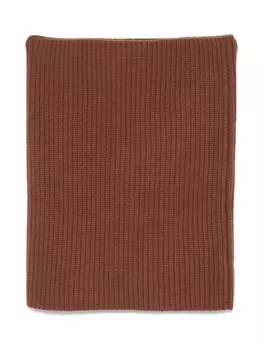 Шарф из вирджинской шерсти Alysi, коричневый