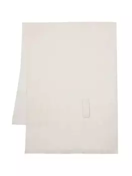 Шарф из вирджинской шерсти с бахромой Gentry Portofino, нейтральный