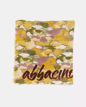 Шарф из вискозы Oceans Diary с абстрактным принтом Abbacino, жёлтый