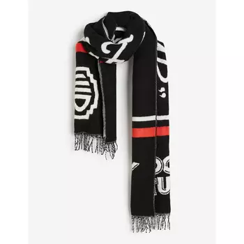 Шарф из жаккардовой ткани H&M Looney Tunes, черный/белый/красный