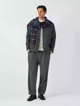 Шарф John Lewis Double Faced Check Lambswool, цвет orange check