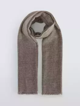 Шарф John Lewis Houndstooth Wool, цвет brown/oatmeal