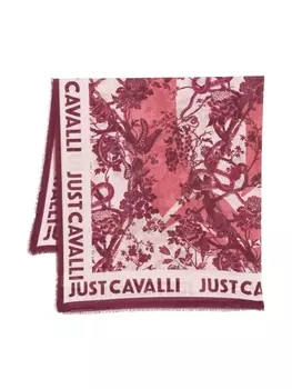 Шарф Just Cavalli с сезонным принтом, красный