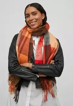 Шарф KARIERTER FRANSEN VILA, темно-красный